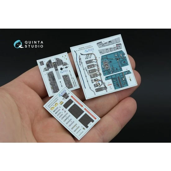 Quinta Studio QD48598 1/48 F-15C Late/F-15J Late Detail Parts on 3D Decal for Hasegawa kits