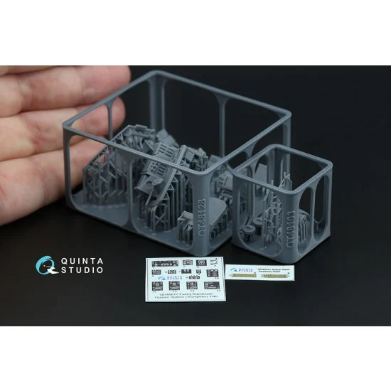 Quinta Studio QD+48617 1/48 Fairey Barracuda Gunner Station Interior 3D Decal (Trumpeter) with parts - Model Planes