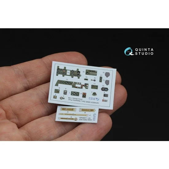 Quinta Studio QD48625 1/48 Nakajima A6M5 Zero Detail Parts on 3D Decal for Fine Molds - Model Planes