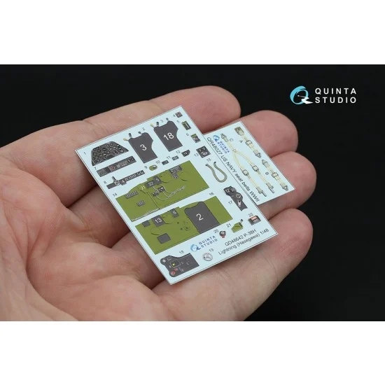 Quinta Studio QD48642 1/48 P-38H Lightning Interior Details on 3D Decal (Hasegawa)