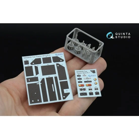 Quinta Studio QD+48648 1/48 Russian naval tow tractor 3913 Interior 3D Decal (RFM) with parts - Model Planes