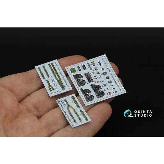 Quinta Studio QD48654 1/48 P-40N Warhawk Interior Details on 3D Decal (Eduard)