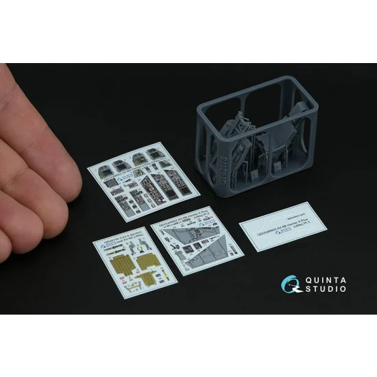 Quinta Studio QD+48662 1/48 AV-8B Harrier II Plus Interior Details on 3D Decal (UMa) with parts