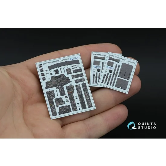 Quinta Studio QD48668 1/48 AH-64A Interior Details on 3D Decal (Trumpeter)