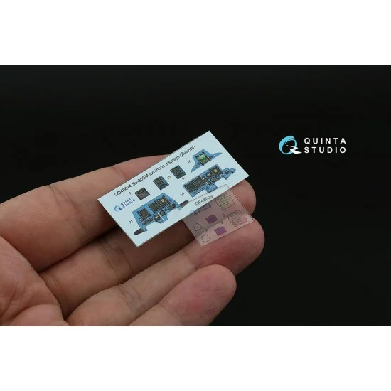 Quinta Studio QD48674 1/48 Su-30SM Luminous Displays for QD+48671 set (Zvezda)