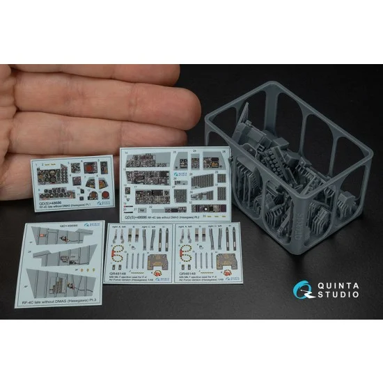 Quinta Studio QD+48686 1/48 RF-4C Phantom II (late without DMAS) Interior 3D Decal (Hasegawa) w/parts