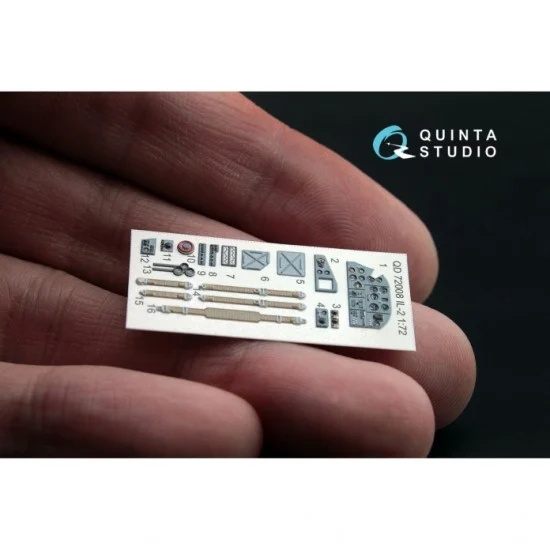 Quinta Studio QD72008 1/72 Il-2 Shturmovik Interior Detail Set (on decal paper) for Tamiya Kit