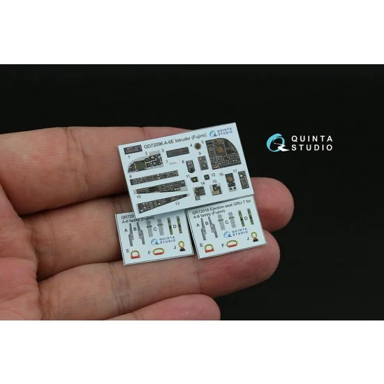 Quinta Studio QD72096 1/72 A-6E Intruder Interior Details on 3D Decal (Fujimi)