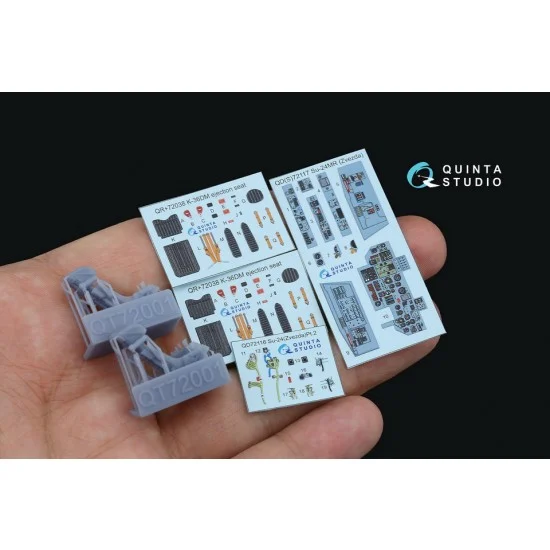 Quinta Studio QD+72117 1/72 Su-24MR Coloured Interior Detail Parts for Zvezda kits with Resin parts