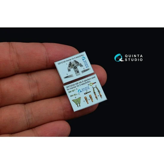 Quinta Studio QD72125 1/72 Harrier Gr.3 Late Coloured Interior Detail Parts for Airfix kits - Model Planes