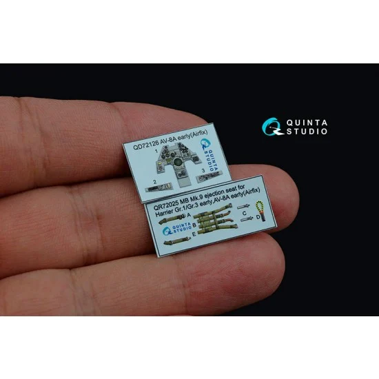 Quinta Studio QD72126 1/72 AV-8A Early Coloured Interior Detail Parts for Airfix kits