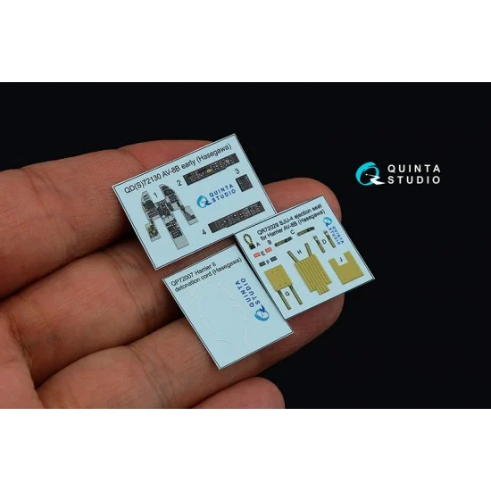 Quinta Studio QD72130 1/72 AV-8B Early Coloured Interior Detail Parts for Hasegawa kits