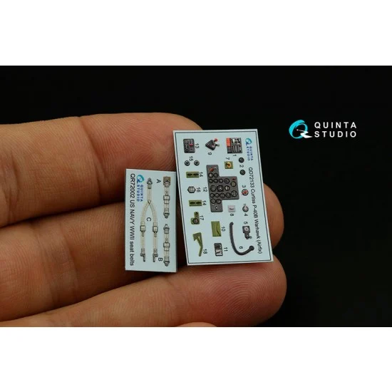 Quinta Studio QD72133 1/72 P-40B Coloured Interior Detail Parts for Airfix kits