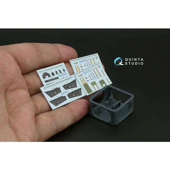 Quinta Studio QD+72137 1/72 Mirage 2000N Interior Details on 3D Decal (Dream Model) with parts - Model Planes