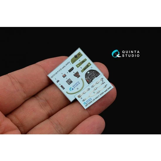 Quinta Studio QD72139 1/72 P-51D Early Coloured Interior Detail Parts for Airfix kits