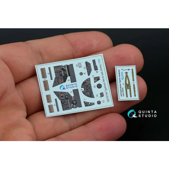 Quinta Studio QD72154 1/72 Typhoon Mk.1B Late Coloured Interior Detail Parts for Airfix kits - Model Planes