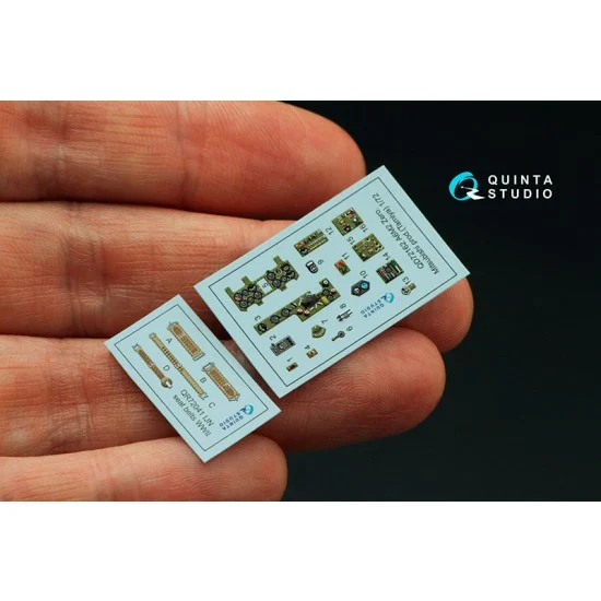 Quinta Studio QD72162 1/72 A6M2 Zero (Mitsubishi) kits Coloured Interior Detail Parts for Tamiya kits - Model Planes