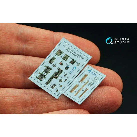 Quinta Studio QD72163 1/72 A6M2 Zero (Nakajima) Coloured Interior Detail Parts for Tamiya kits - Model Planes