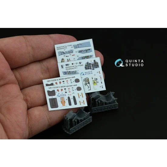 Quinta Studio QD+72167 1/72 Su-17UM3 Detail Parts on 3D Decal for Modelsvit kits (with resin part)