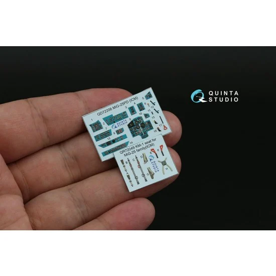 Quinta Studio QD72206 1/72 MiG-25PD Detail Parts on 3D Decal for ICM kits