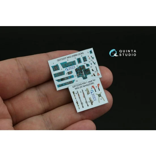 Quinta Studio QD72207 1/72 MiG-25BM Detail Parts on 3D Decal for ICM kits