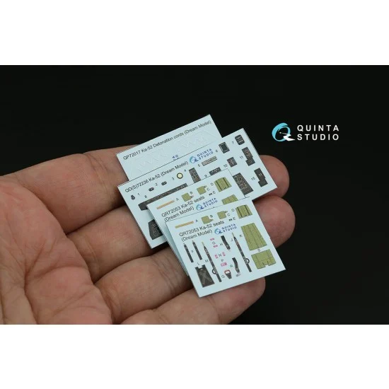 Quinta Studio QD72236 1/72 Ka-52 Detail Parts on 3D Decal for Dream Model