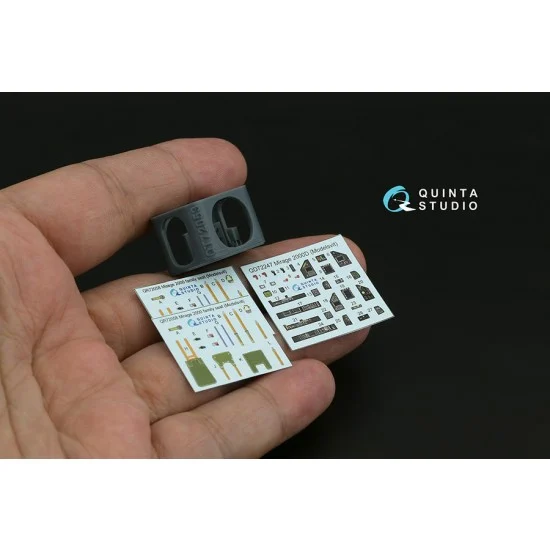Quinta Studio QD+72247 1/72 Mirage 2000D Interior Details on 3D Decal (Modelsvit) with 3D Resin parts - Model Planes