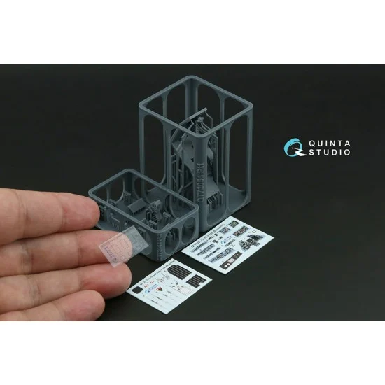 Quinta Studio QD+72251 1/72 Ka-50 (blue-grey panels) Interior 3D Decal (HobbyBoss/ARK) with parts