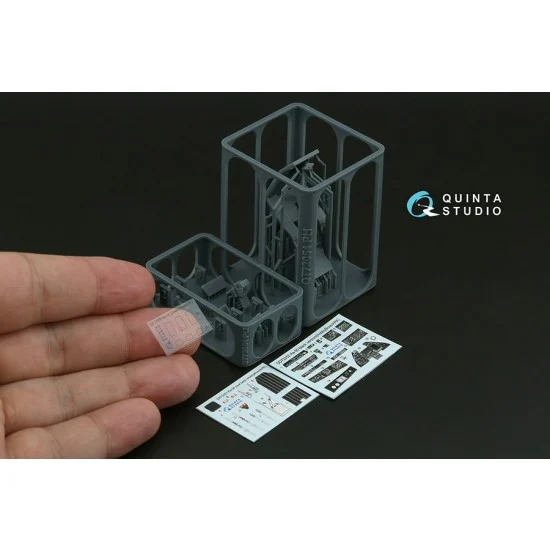 Quinta Studio QD+72252 1/72 Ka-50 (black panels) Interior 3D Decal (HobbyBoss/ARK) with parts