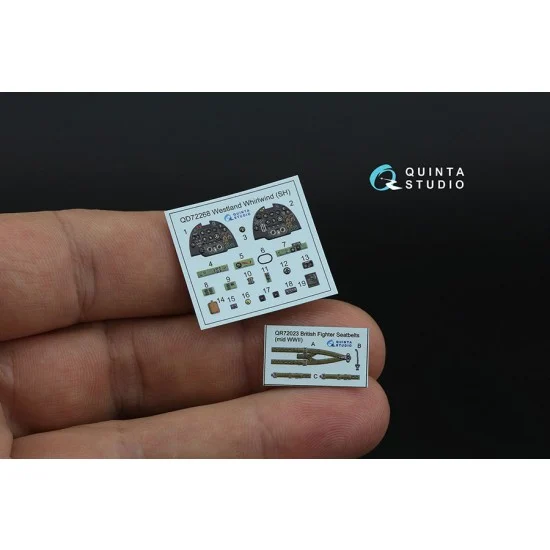 Quinta Studio QD72268 1/72 Westland Whirlwind Interior Details on 3D Decal (Special Hobby) - Model Planes