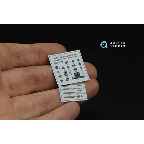 Quinta Studio QD72269 1/72 Nakajima Ki-84 Interior Details on 3D Decal (Arma Hobby)