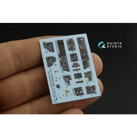 Quinta Studio QDS-32109 1/32 F/A-18C Late Interior on Decal Paper for Academy kits (small ver)