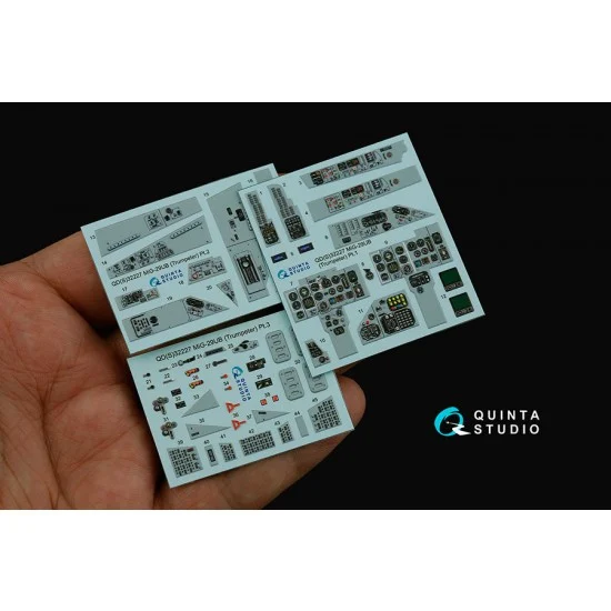 Quinta Studio QDS-32227 1/32 MiG-29UB Interior 3D Decal for Trumpeter kits Small version