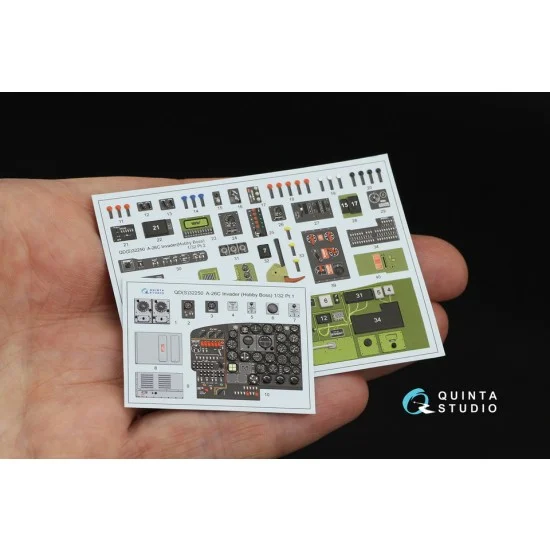 Quinta Studio QDS-32250 1/32 A-26C Invader Interior 3D Decal for Hobby Boss kits (Small version)