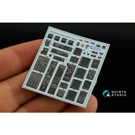 Quinta Studio QDS-35104 1/35 AH-64DI Saraf 3D-Printed & Coloured Interior on Decal Paper for Takom kits (small)