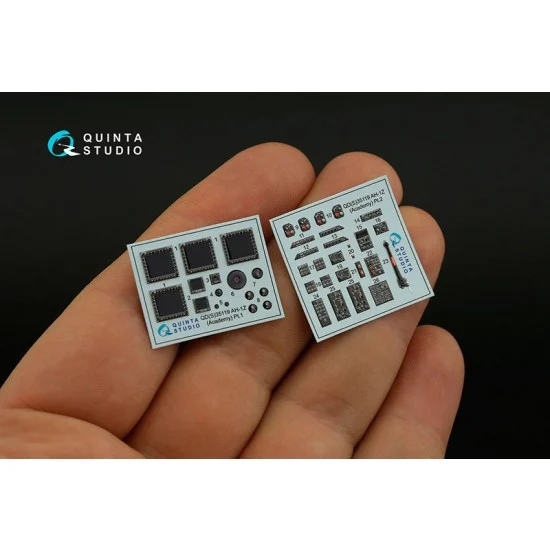 Quinta Studio QDS-35119 1/35 AH-1Z Coloured Interior Detail Parts for Academy kits #Small