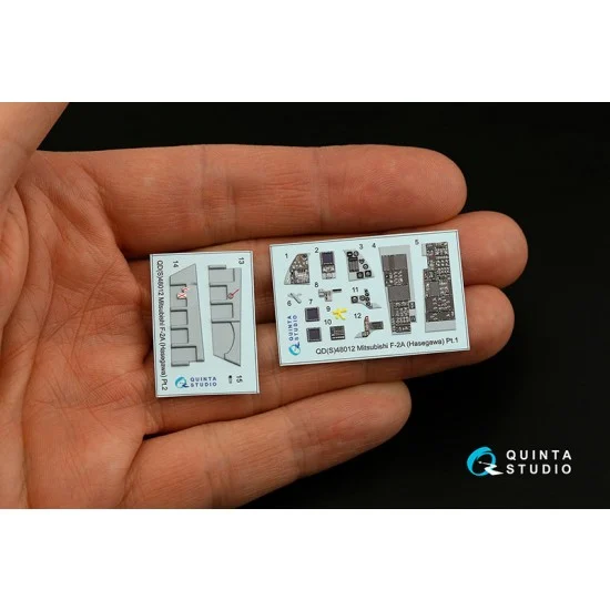 Quinta Studio QDS-48012 1/48 Mitsubishi F-2A Coloured Interior Detail Parts for Hasegawa kits #Small