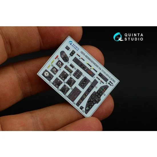 Quinta Studio QDS-48266 1/48 He 111H-3/H-6 3D-Printed & Coloured Interior on Decal Paper for ICM kits (small ver)