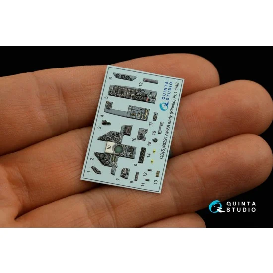 Quinta Studio QDS-48291 1/48 AV-8A Early 3D-Printed & Coloured Interior on Decal Paper for Kinetic kits (small)