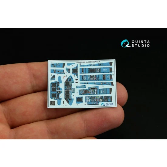 Quinta Studio QDS-48320 1/48 Su-30SM 3D-Printed & Coloured Interior on Decal Paper for GWH kits (small ver)