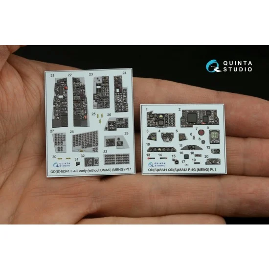 Quinta Studio QDS-48341 1/48 F-4G Phantom II early Interior Parts (3D decal) Small version for Meng kits