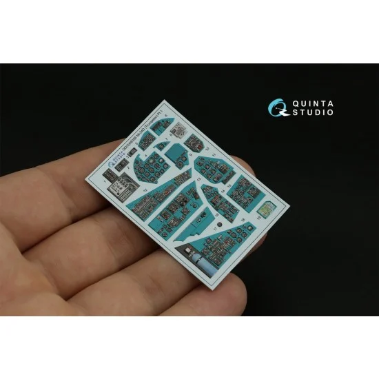 Quinta Studio QDS-48356 1/48 Mi-24D Interior Parts (3D decal) Small version for Trumpeter kits