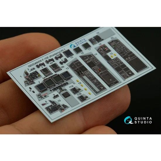 Quinta Studio QDS-48426 1/48 F-15E Coloured Interior Detail Parts for Academy kits #Small