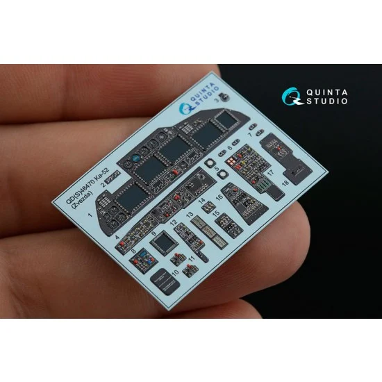 Quinta Studio QDS-48470 1/48 Ka-52 Coloured Interior Detail Parts for Zvezda kits #Small