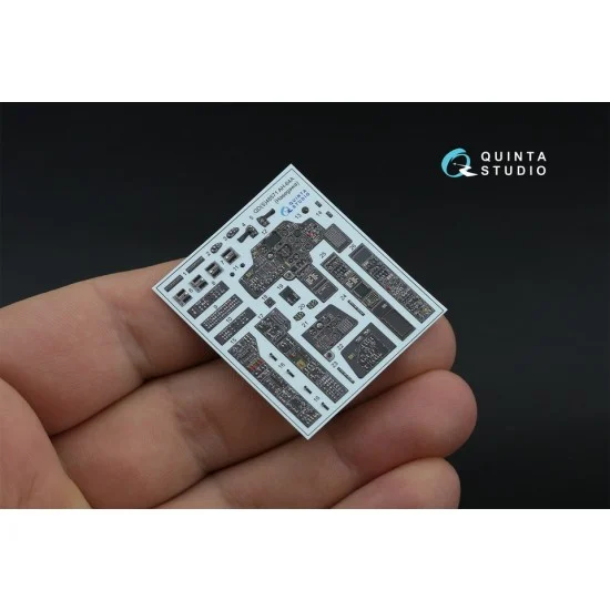 Quinta Studio QDS-48571 1/48 AH-64A Interior 3D Decal for Hasegawa kits (small version)