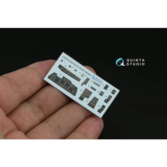 Quinta Studio QDS-72236 1/72 Ka-52 Detail Parts on 3D Decal for Dream Model (small version)