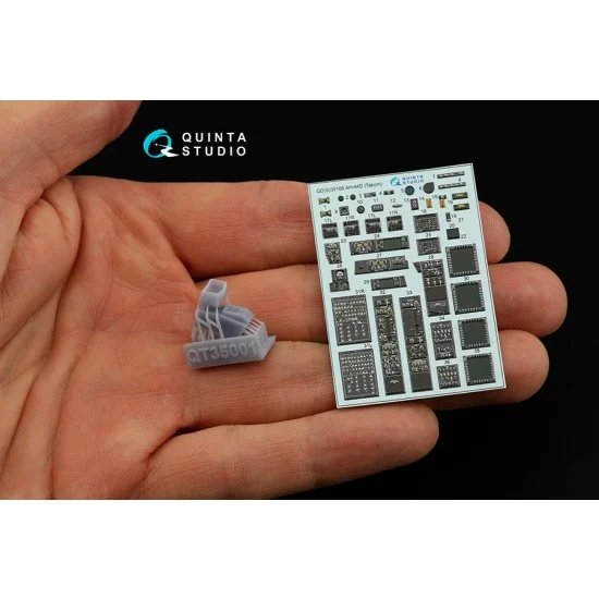 Quinta Studio QDS+35106 1/35 AH-64D Interior on Decal Paper for Takom kits (small ver) w/Resin Parts