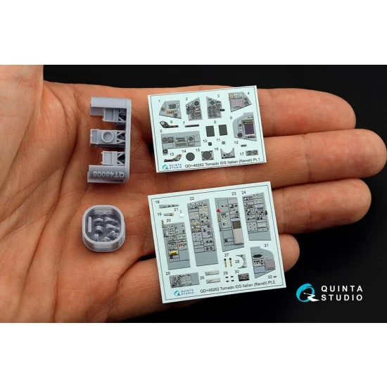 Quinta Studio QDS+48262 1/48 Tornado IDS Italian Interior on Decal Paper for Revell (small ver) w/Resin Parts - Model Planes