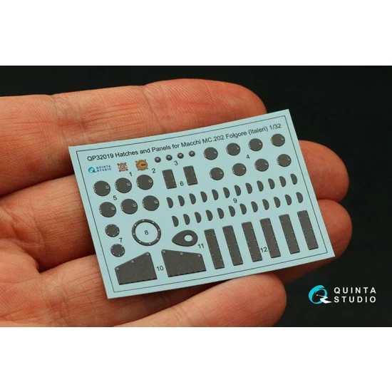 Quinta Studio QP32019 1/32 Hatches and Panels for Macchi Mc. 202 Folgore for Italeri kits - Model Planes