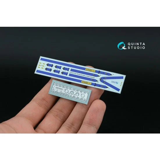 Quinta Studio QR+24004 1/24 Sabelt 2inch Blue Seatbelt Harness with Metal Buckles - Model Planes